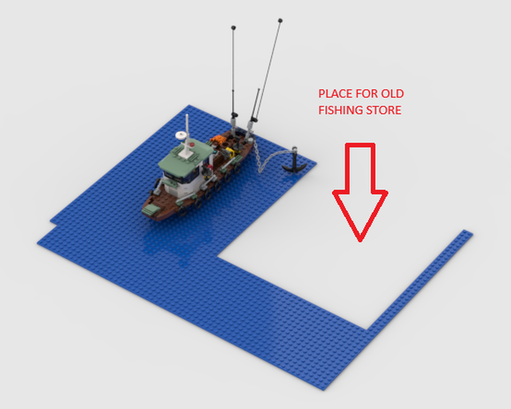 Lego boat for old fishing store