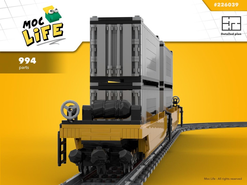 Lego Double-Stack Rail Transport Wagon