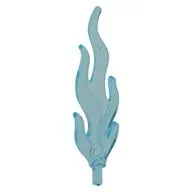 Wave / Flame Rounded Large with Marbled Trans Clear Pattern