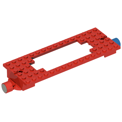 Lego Train Base 6 x 16 Old with Magnets / Red