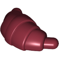 Lego Food Croissant - Rounded Ends / Dark Red