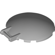 Lego Dish 6 x 6 Inverted - No Studs with Handle / Light Bluish Gray