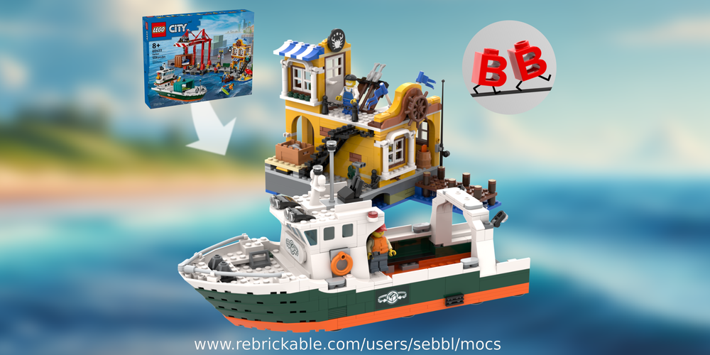 Lego 60422: Trawler & Fish Processing Station