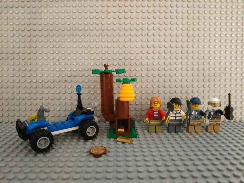 Lego moc 60171 Long car and collapsing tree