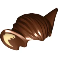 Hair, Bat Ears with Tan Inner Ear Print / Reddish Brown
