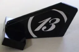 Tail Shuttle, Small with White '13' and Circle Pattern on Left Side (Sticker) - Set 8898