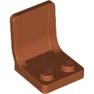 Seat / Chair 2 x 2 with Center Sprue Mark / Dark Orange