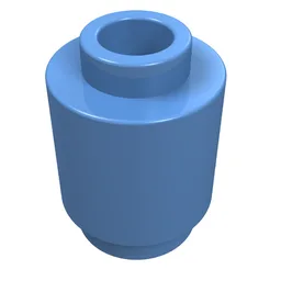 Brick Round 1 x 1 Open Stud / Medium Blue
