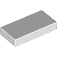 Tile 1 x 2 with Groove / White
