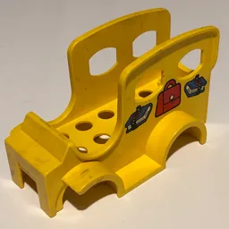 Duplo Car Body School Bus with Books and Bag Print / Yellow