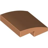 Brick Curved 2 x 2 x 2/3 / Nougat