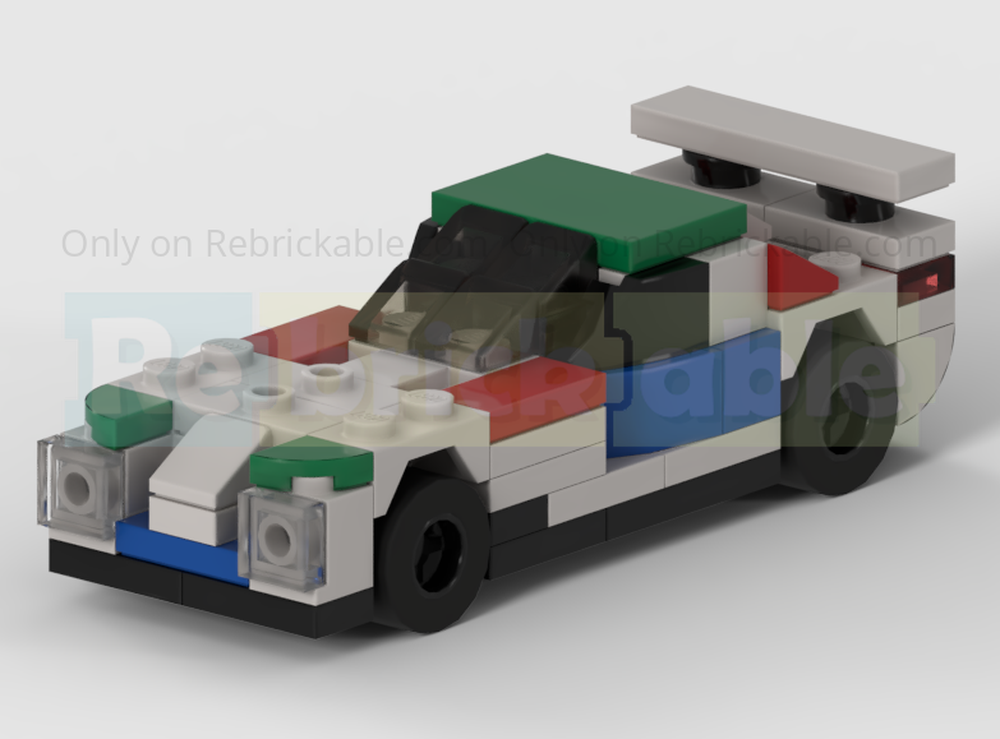 Lego Panoz Esperante GTR-1 Racing Car (White 1997 Version) - Half Speed Champions Scale