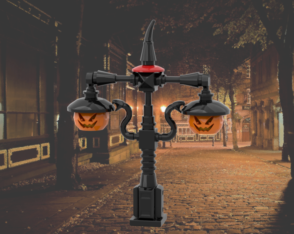 Lego Spooky Street Lamp - Autumn Village