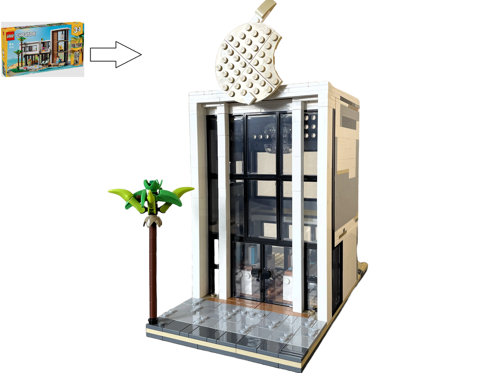 Lego Apple Store Modular Alternate build of 31153 Modern House