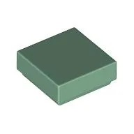 Tile 1 x 1 with Groove / Sand Green