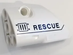Technic, Panel Fairing # 1 Small Smooth Short, Side A with Vent Grille and 'RESCUE' Pattern (Sticker) - Set 8068
