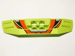 Technic, Panel RC Car Spoiler with Black and Red Stripes Pattern (Stickers) - Set 8675