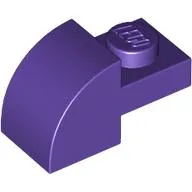 Brick Curved 1 x 2 x 1 with Curved Top / Dark Purple