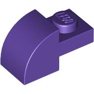 Lego Brick Curved 1 x 2 x 1 with Curved Top / Dark Purple