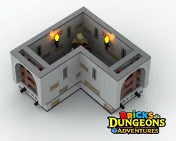 LEGO Castle Corridor Turn with Portcullis Instructions (PDF), Lizardman Warrior figurine, Bricks Dungeons and Adventures