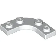 Plate Round Corner 3 x 3 with 2 x 2 Round Cutout / White