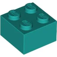 Brick 2 x 2 / Dark Turquoise