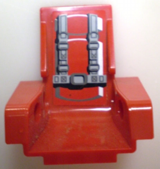 Lego Technic Seat 3 x 2 Base with Cushions and Detailed Seat Belts Pattern (Sticker) - Set 8215