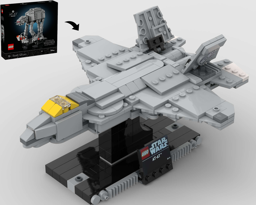 Lego Lockheed Martin F-22 Raptor - Alternate Build of 75440 AT-AT