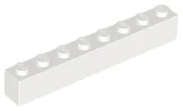 Brick 1 x 8 / White