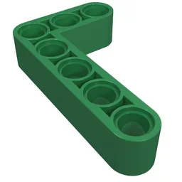 Technic Beam 3 x 5 L-Shape Thick / Green