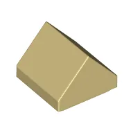 Brick Sloped Double 45° 1 x 1 / Tan