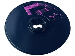 Technic, Disk 3 x 3 with Chevrons and Dark Pink Honeycomb Pattern Model Left Side (Sticker) - Set 42164