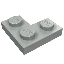 Plate 2 x 2 Corner / Light Gray
