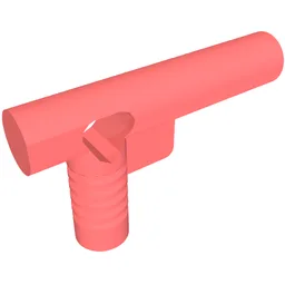 Equipment Hose Nozzle / Gun with Side String Hole Simplified / Coral
