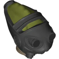 Minifig Head Special, Reptile with Breathing Apparatus (Teedo) / Olive Green