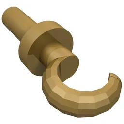 Hand Pirate Hook / Pearl Gold