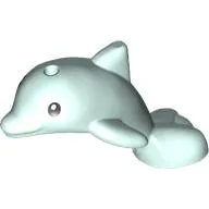 Animal, Dolphin, Baby with Black Eyes / Light Aqua