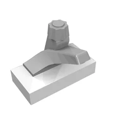Tap 1 x 2 Base with Light Gray Spout / White