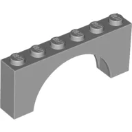 Brick Arch 1 x 6 x 2 - Thick Top with Reinforced Underside / Light Bluish Gray