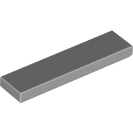Lego Tile 1 x 4 with Groove / Light Bluish Gray