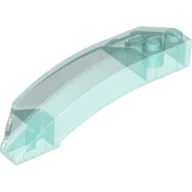 Brick Wedged, Curved 8 x 3 x 2 Open Right / Trans-Light Blue