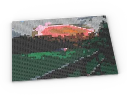 solar panels under sunset photo