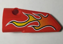 Technic, Panel Fairing # 3 Small Smooth Long, Side A with Flames Pattern (Sticker) - Set 42005