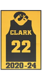 Caitlin Clark Iowa Jersey Retirement Banner