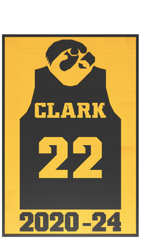 Lego Caitlin Clark Iowa Jersey Retirement Banner