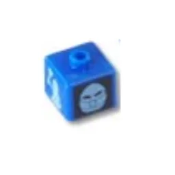 Pen Bead, Square with Turaga Nokama, Rau Print / Blue