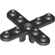 Propeller 4 Blade 5 Diameter with Rounded Ends, Open Hub / Black