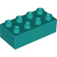 Duplo Brick 2 x 4 / Dark Turquoise