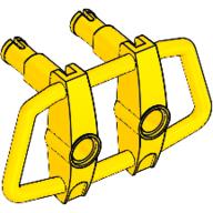 Lego Grille 6 x 4 x 3 [2 Pins & 2 Pin Holes] / Yellow