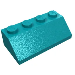Brick Sloped 45° 2 x 4 / Dark Turquoise